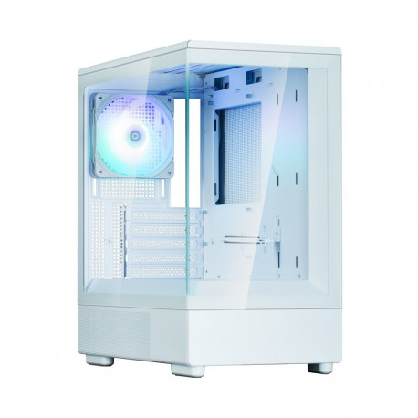 Zalman P10, mATX Mini Tower PC Case, 1 x 120mm ARGB Fan (ZM-AF120), White