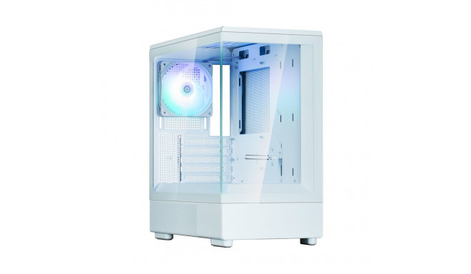 Zalman P10, mATX Mini Tower PC Case, 1 x 120mm ARGB Fan (ZM-AF120), White