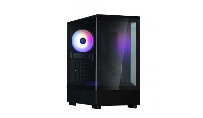 Zalman P10, mATX Mini Tower PC Case, 1 x 120mm ARGB Fan (ZM-AF120), Black