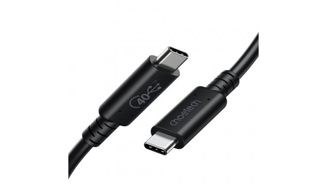 Cable CHOETECH USB4, Type-C - Type-C, 40Gbps, 100W, 20V/ 5A, 8K/ 60HZ, 0.8m (Black)