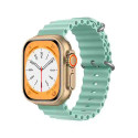 iWear S1 Рифленый мягкого силикона 20mm  ремешок для Apple Watch 49mm / 45mm / 44mm / 42mm Светло Зе