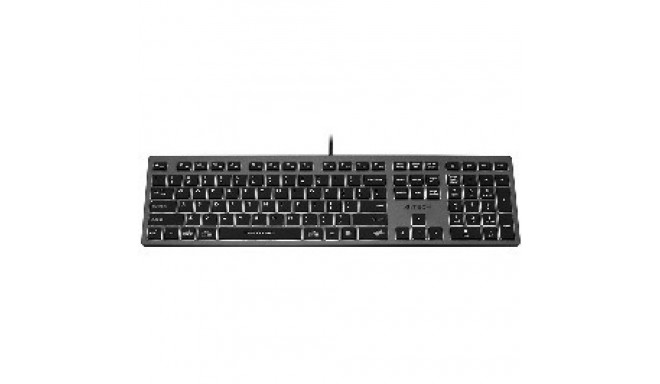 A4Tech FSTYLER FX60H (Valge taustavalgustus) klaviatuur USB QWERTY Must, Hall