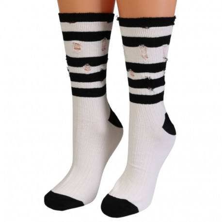 SOKISAHTEL POSITANO triibulised katkised sokid 444