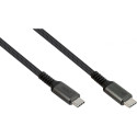 "GoodConnections USB-C 2.0 (ST-ST) 3m Anschlusskabel Textilmantel 240W Anthrazit"