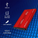 Qoltec hard drive adapter USB 3.0 HDD/SSD 2.5" SATA3, red