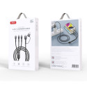 XO cable NB254 6in1 USB - USB-C + USB-C + microUSB + Lightning 1,2m black