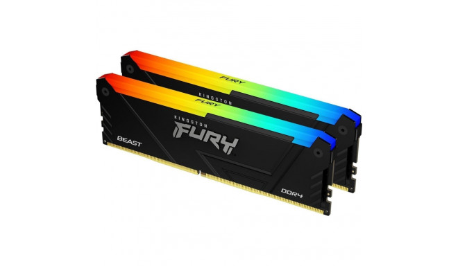 Kingston Fury Beast RGB memory, DDR4, 32 GB, 3200MHz, CL16 (KF432C16BB12AK2/32)