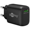 USB Fast Charger QC 3.0 (18 W) black USB Fast Charger QC 3.0 (18 W) black