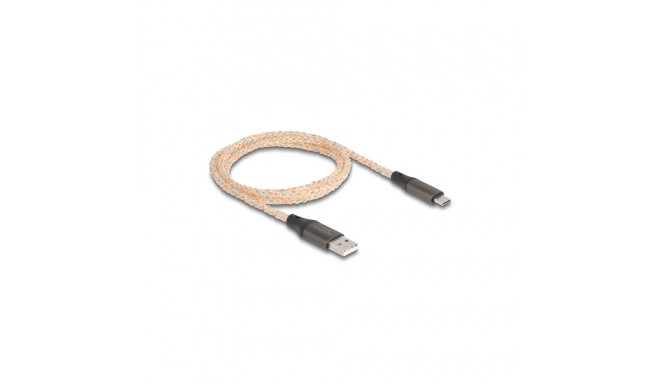 Delock USB 2.0 Cable Type-A to USB Type-C™ with RGB illumination 1 m