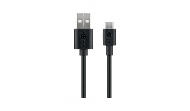 USB 2.0 kaabel A - Micro B, 2.0m, must