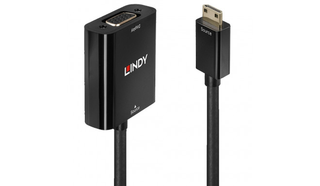 Konverter Mini HDMI (M) - VGA (F) 1080p/ 1920x1200 0.1m