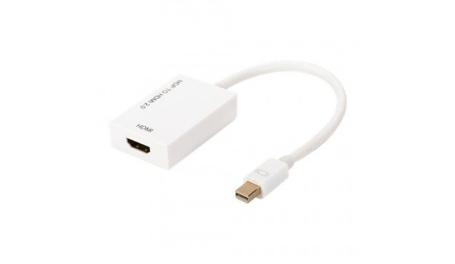 ASSMANN DisplayPort adapter cable mini DP - HDMI type A M/F 0 2m HDMI Ver. 2.0 active CE gold wh