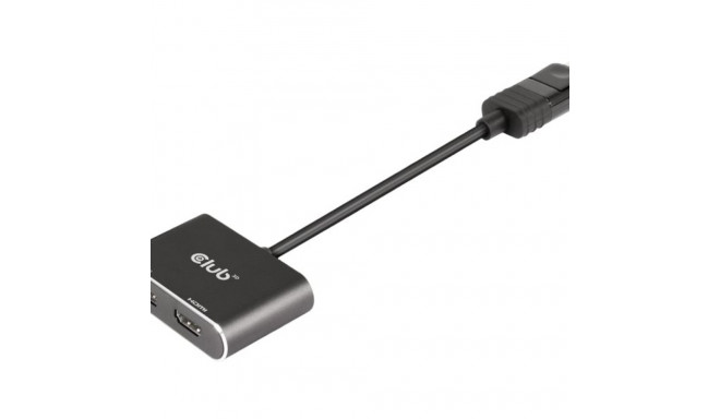 CLUB 3D DP 1.4 kuni 1xDP ja 1xHDMI toetab kuni 2x4K60Hz - USB-toitega
