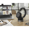 JABRA Evolve2 75 Headset on-ear Bluetooth wireless active noise cancelling USB-A noise isolating bla