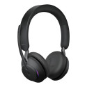 JABRA Evolve2 65 MS Stereo Headset on-ear Bluetooth wireless USB-C noise isolating black Certified f