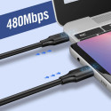 Ugreen US286 USB-C - USB-C PD QC 3A 480Mb/s cable 0.5m - black