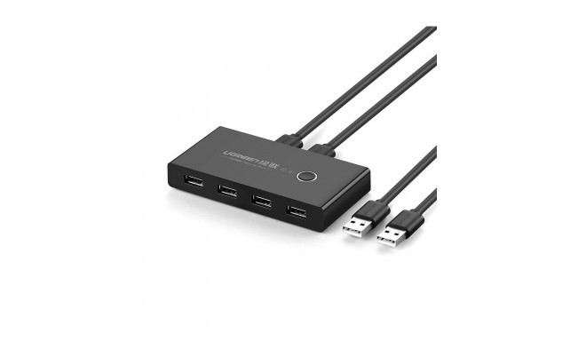Ugreen switch box HUB switch 4x USB 2.0 USB splitter for two computers black (30767)
