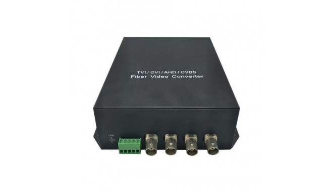 LevelOne 4-Channel BNC over Fiber Optic Extender Kit, 20km