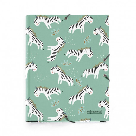 Mapp A5 kummiga ZEBRA Miquelrius