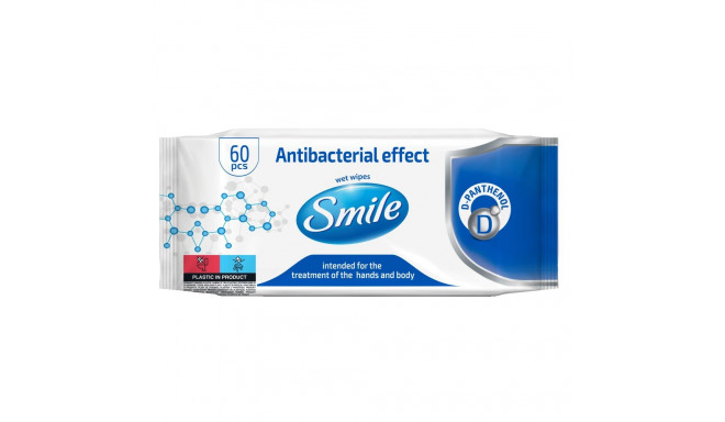 Smile antibakteriaalsed niisked salvrätikud, pantenool, 60tk