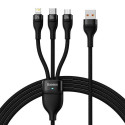 Baseus Universal Flash Series II 3-in-1 Fast Charging Data Cable (Type-C to Micro + Lightning + Type