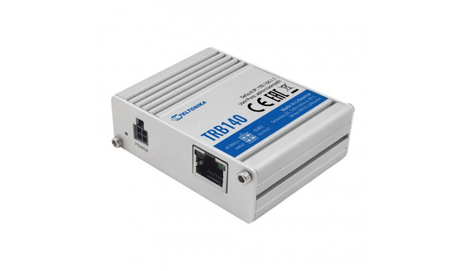 Teltonika ruuter TRB140 ilma Wi-Fi-ta 10/100/1000 Mbit/s Ethernet LAN (RJ-45) port 1 ilma mesh-toeta