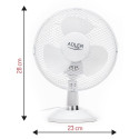 Adler | AD 7302 | Desk Fan | White | Diameter 23 cm | Number of speeds 2 | Oscillation | 60 W | No