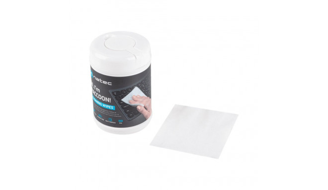 Natec Cleaning Wipes, Raccoon, 10x10 cm, 100-pack | Natec | Cleaning Wipes | NSC-1796 | Wet