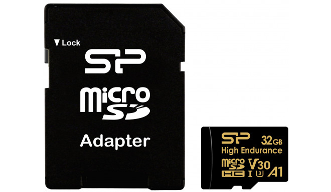 Silicon Power mälukaart microSDHC 32GB High Endurance + adapter