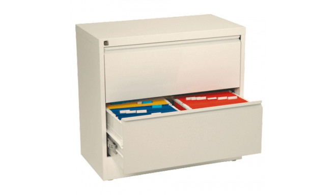 Rippkaantekapp lai 2sahtlit, 802 x 742 x 425 mm,37kg,maht 180 kaant,valge,Esselte