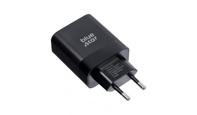 BLUE STAR travel charger Type C + cable Type C to Type C PD QC4.0 3A 45W TFB-TC-45WPD black