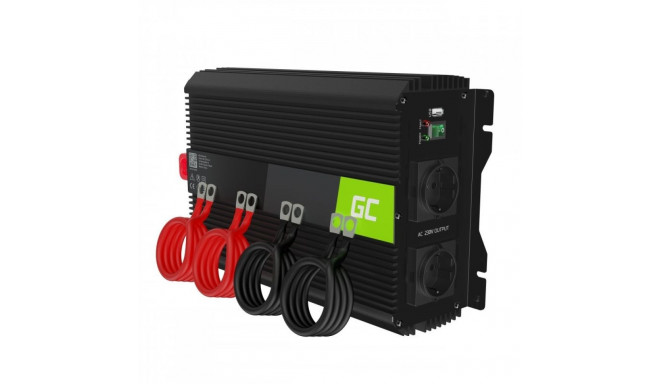 "Green Cell KFZ Spannungswandler Power Inverter PRO 12V > 230V 3000W/6000W mit USB"