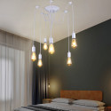 ZD74B LAMPA SUFITOWA 6 RAMION BIAŁA