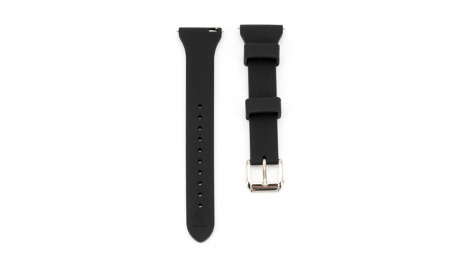 Connect 20mm T-buckle Silicone Loop Watch Strap (130mm M/L) Black