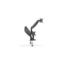 Digitus | Desk Mount | Universal Dual Monitor Mount with Gas Spring and Clamp Mount | Swivel, height