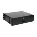 Equip Lockable Drawer 19&#039;, 3U, RAL9005 Black