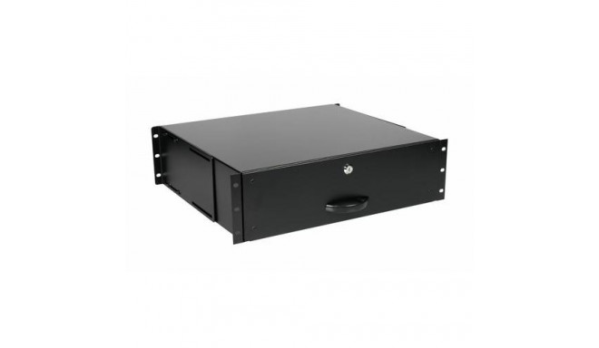 Equip Lockable Drawer 19&#039;, 3U, RAL9005 Black