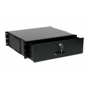 Equip Lockable Drawer 19&#039;, 3U, RAL9005 Black