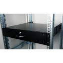 Equip Lockable Drawer 19&#039;, 2U, RAL9005 Black