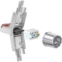 Connector RJ45 8pin Cat6 shielded - Tooless, AWG 22/1 - 26/1