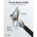 Connector RJ45 8pin Cat6A shielded - Tooless, AWG 22/1 - 26/1