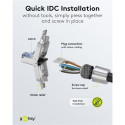 Connector RJ45 8pin Cat6A shielded - Tooless, AWG 22/1 - 26/1