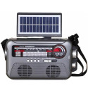 Cmik MK-192 Retro Radio ar Saules Lampu / Lukturi / Bluetooth / USB / Pelēks