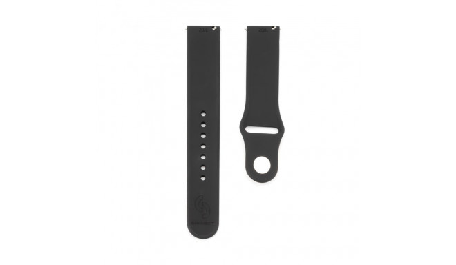 Connect 20mm Silicone Loop Watch Strap (S/M 110mm) Black