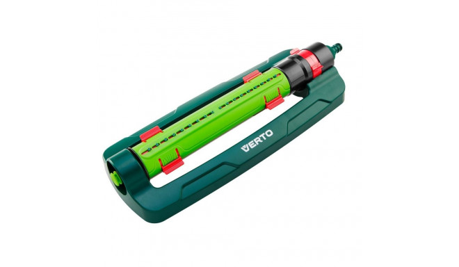 Oscillating sprinkler, 15 x 19 m spray area, 18 spray nozzles, nozzle unclogging needle