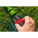 Oscillating sprinkler, 15 x 19 m spray area, 18 spray nozzles, nozzle unclogging needle