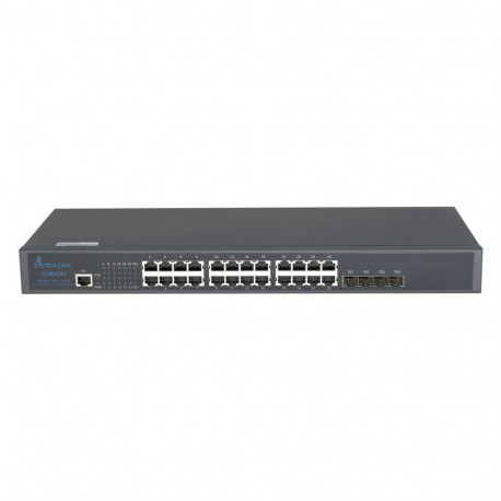 Extralink Switch Chiron 24x RJ45 1000Mb/s, 4x SFP+, L3, hallatav