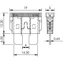 blade fuse 7,5A 100pc