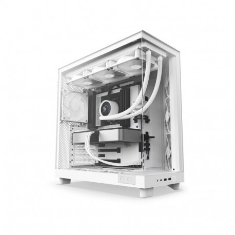 NZXT arvutikorpus H6 FLOW midi-torn aknaga, valge