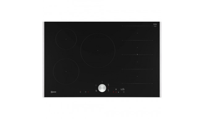 Neff T68TTV4L0 N 90, self-sufficient hob (black/stainless steel, 80 cm)